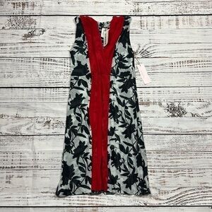 Sweet Pea Red and Black Floral Dress